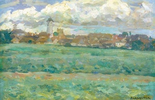 Perlmutter Izsák (1866-1932) View of Poprad, 1898