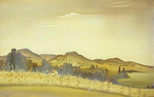 Basilides Barna (1903-1967) Landscape with hills, 1955