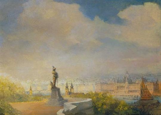Háry Gyula (1864-1946) View of Budapest from the Buda Castle