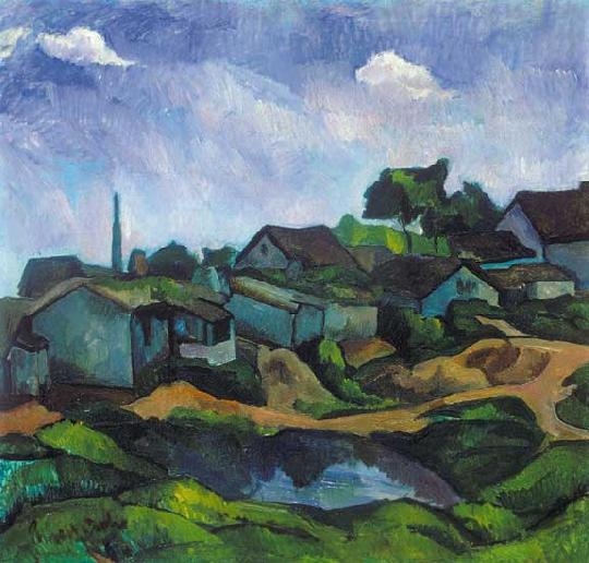 Perlrott-Csaba Vilmos (1880-1955) Hill-side