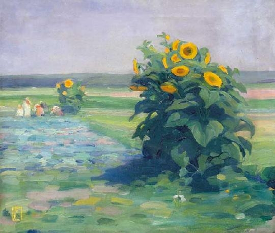 Litteczky Endre (1880-1953) Sunflowers