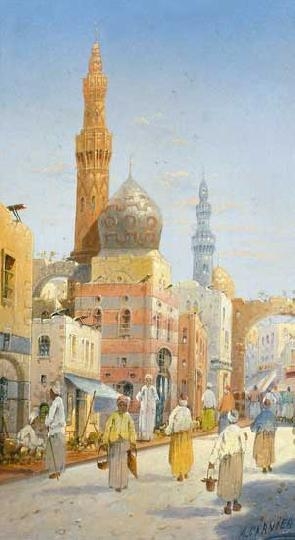 Kaufmann, Karl (1843-1901) Street scene in Cairo
