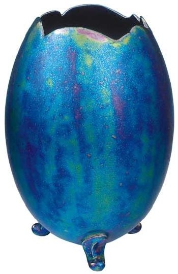 Zsolnay Egg-shaped vase with three feet, Zsolnay, around 1905