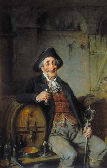 Kern Hermann Ármin (1838-1912) (Wine-drinker) 'My favourite place'
