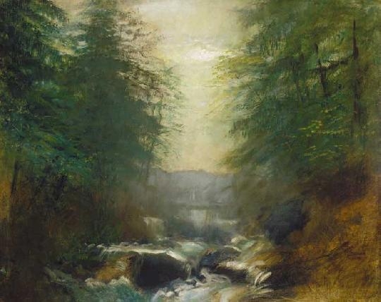 Mednyánszky László (1852-1919) Waterfall in the Tátra-mountains