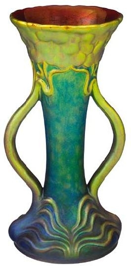 Zsolnay Vase with stylized tree representation, Zsolnay, around 1900