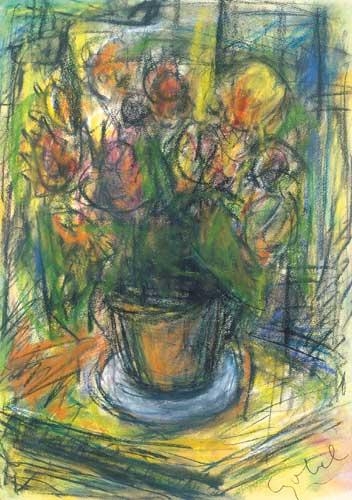 Czóbel Béla (1883-1976) Still life with flowers