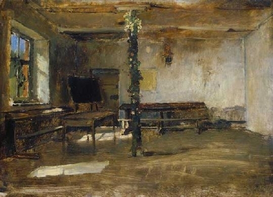 Munkácsy Mihály (1844-1900) Tanterem, 1875, Tanulmány a colpachi iskola című képhez