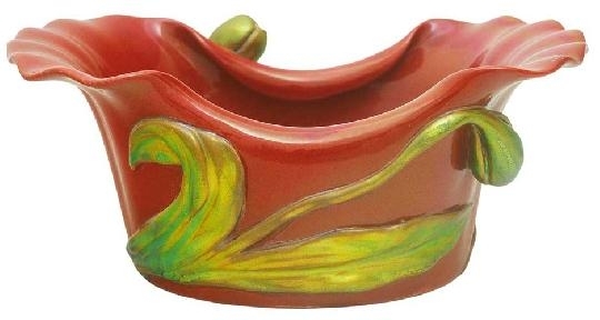 Zsolnay Bowl with tulips, Zsolnay, 1899