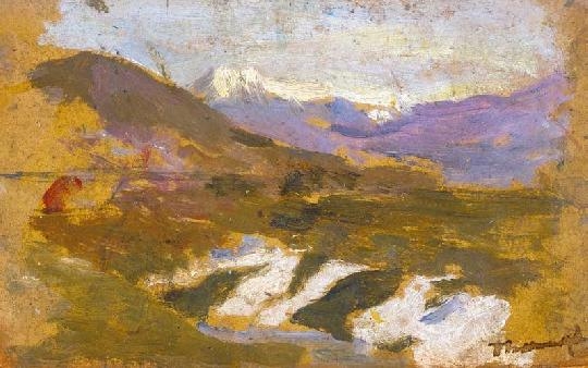 Thorma János (1870-1937) Snow-covered peaks