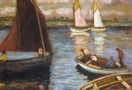Tibor Ernő (1885-1945) Sailing boats