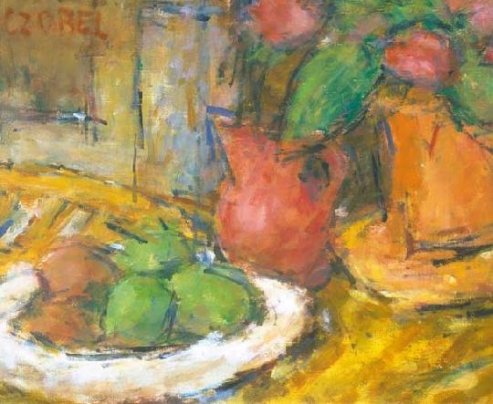 Czóbel Béla (1883-1976) Still life with table