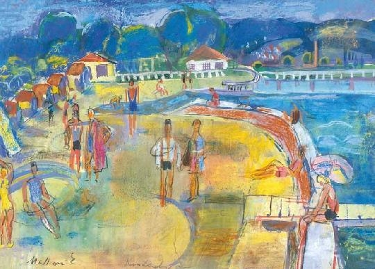 Mattioni Eszter (1902-1993) A keszthelyi strandon