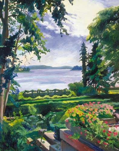 Bató József (1888-1966) View over the lake, 1927