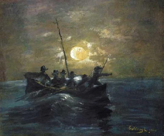 Gulácsy Lajos (1882-1932) Sea by night, 1896(?)