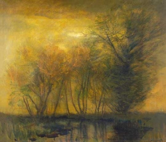 Mednyánszky László (1852-1919) Trees by the water's edge