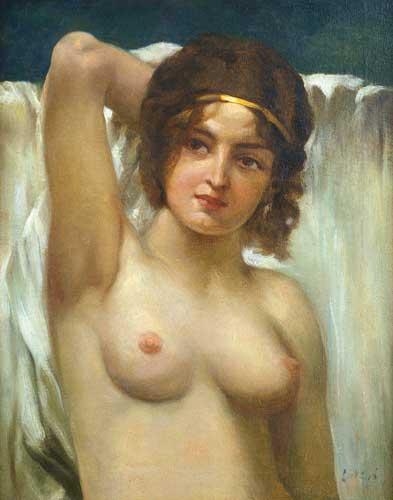 Lotz Károly (1833-1904) Half-nude