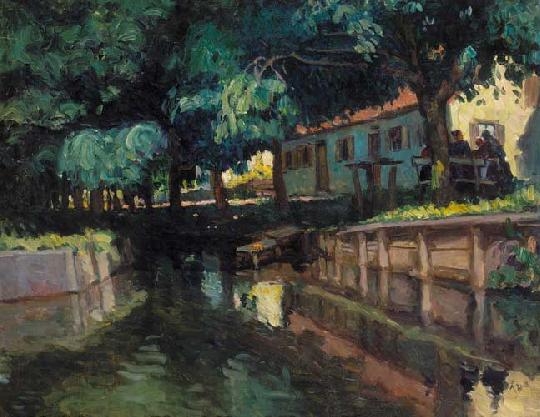 Tibor Ernő (1885-1945) By the shady brook