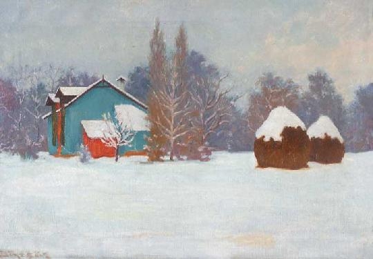 Börtsök Samu (1881-1931) Wintery landscape