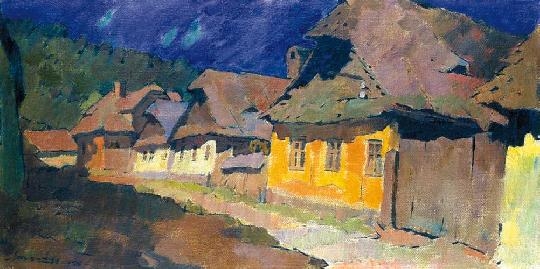 Nagy Oszkár (1883-1965) Ház narancssárga fallal, 1955