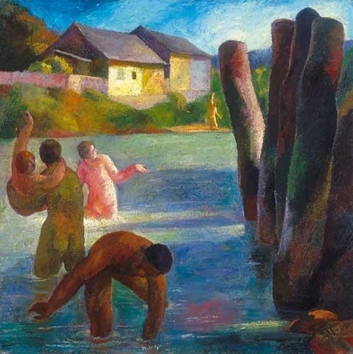 Patkó Károly Zazar-part Nagybánya, Árkádia festészet