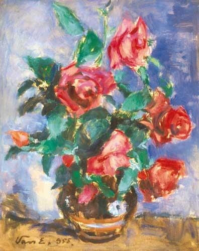 Vass Elemér (1887-1957) Roses, 1955