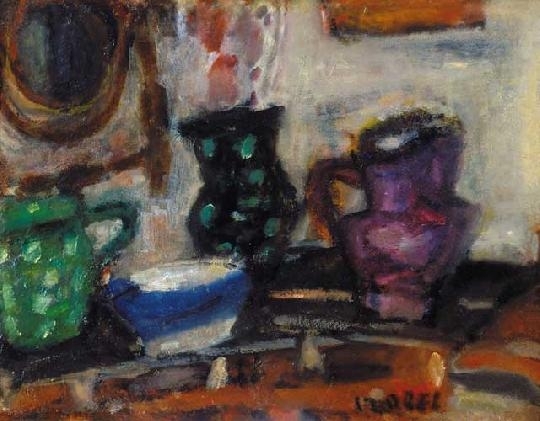 Czóbel Béla (1883-1976) Still life with jug, 1930s