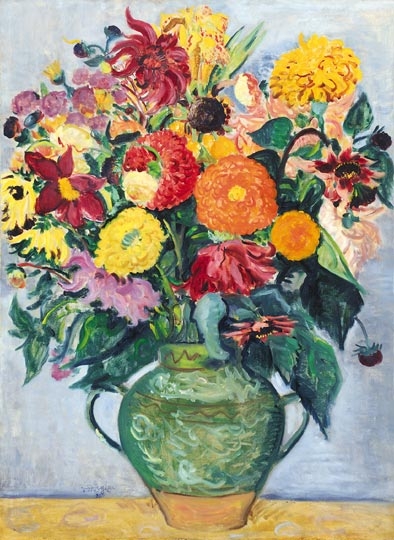 Vörös Géza (1897-1957) Flower still-life 1937