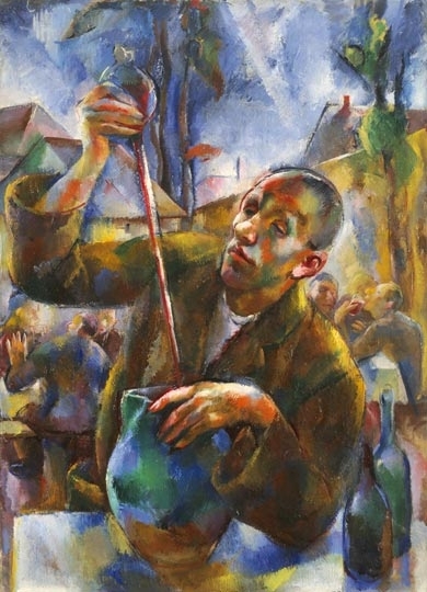 Aba-Novák Vilmos (1894-1941) Szüret (Borlopó, Lopótökkel), 1925 körül