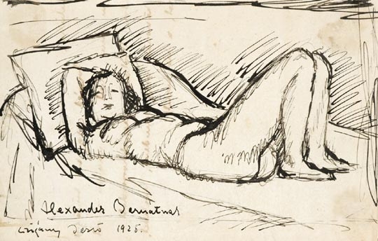Czigány Dezső (1883-1938) Lying nude, 1925