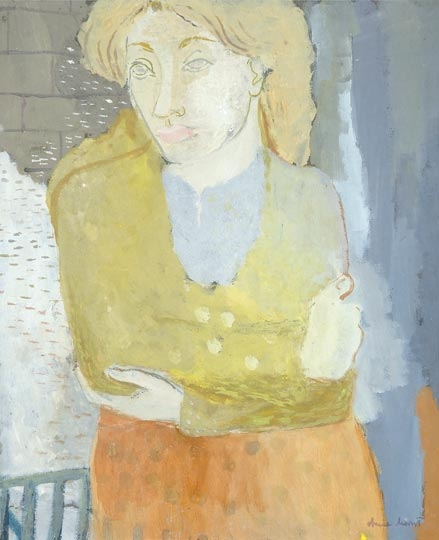 Anna Margit (1913-1991) Téglafal előtt
