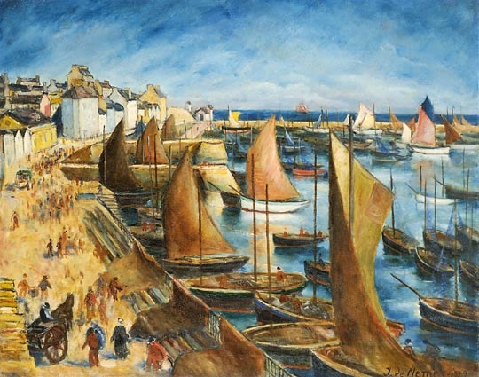 Haranglábi Nemes József (1889-1976) Mediterrán kikötő, 1929