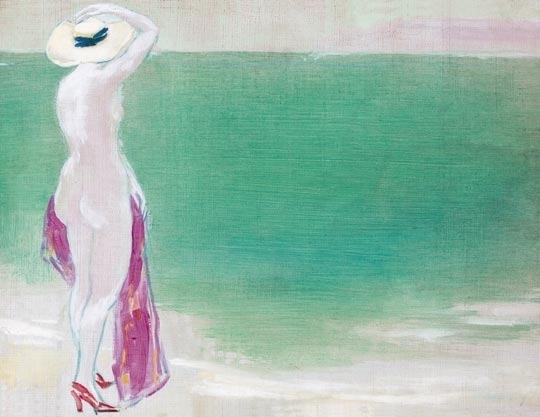 Vaszary János (1867-1939) Nude at the seaside