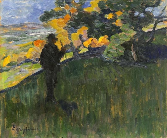Egry József (1883-1951) Kilátás a dombról, 1909