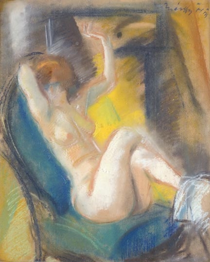 Márffy Ödön (1878-1959) Sitting nude