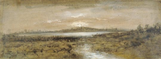 Mészöly Géza (1844-1887) Marshy landscape