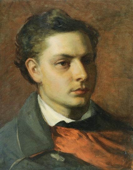Székely Bertalan (1835-1910) Young man-portrait