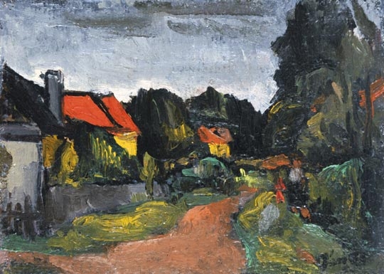 Jándi Dávid (1893-1944) Landscape in Baia-Mare