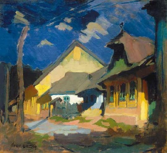 Nagy Oszkár (1883-1965) Hooded house