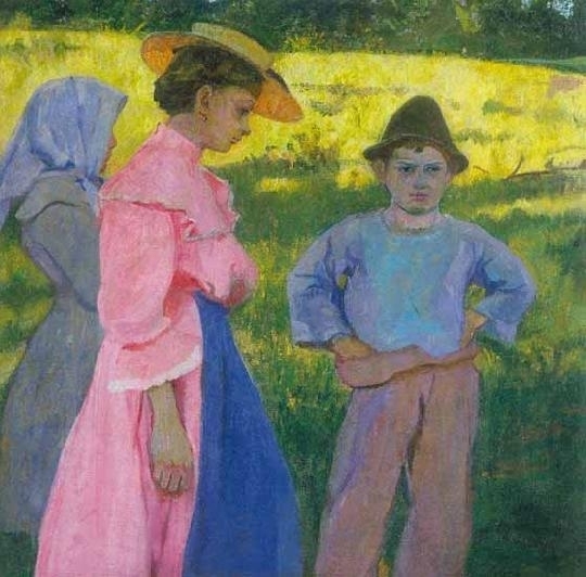 Thorma János (1870-1937) Meadows in spring time