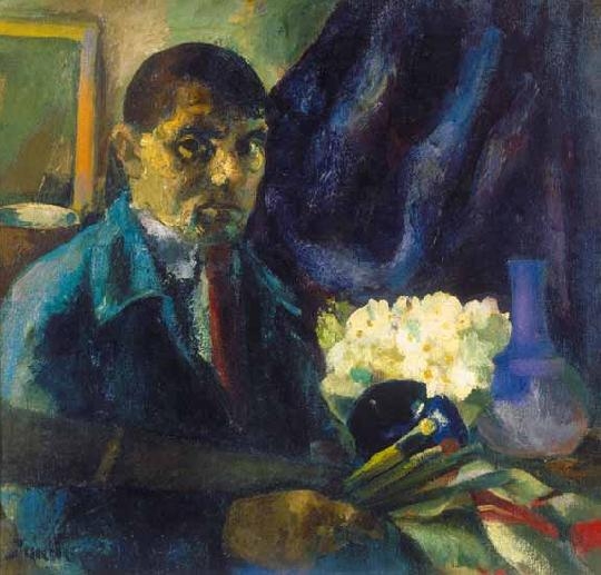 Jándi Dávid (1893-1944) Self-portrait in the atelier