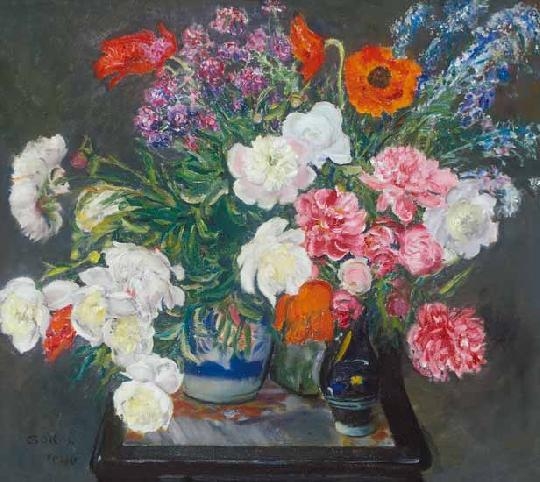 Csók István (1865-1961) Still life with flowers, 1918
