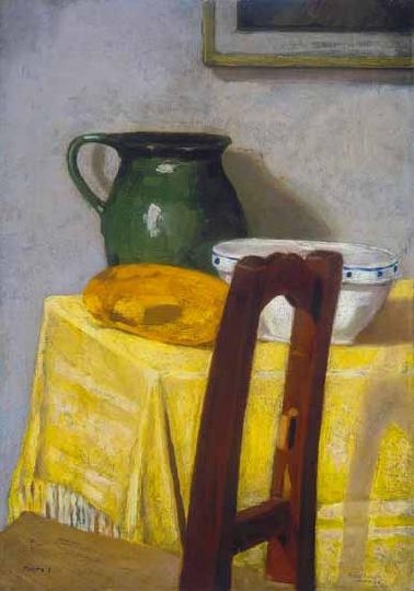Fényes Adolf (1867-1945) Still life with loaf, 1900