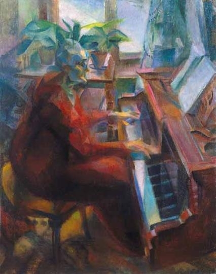 Szobotka Imre (1890-1961) Zongoránál, 1920