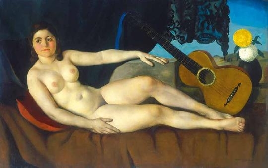Apátfalvi Czene János (1904-1984) Nude with guitar, 1940