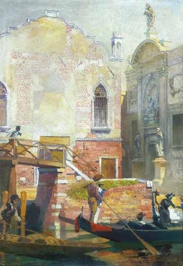 Háry Gyula (1864-1946) Venetian scene