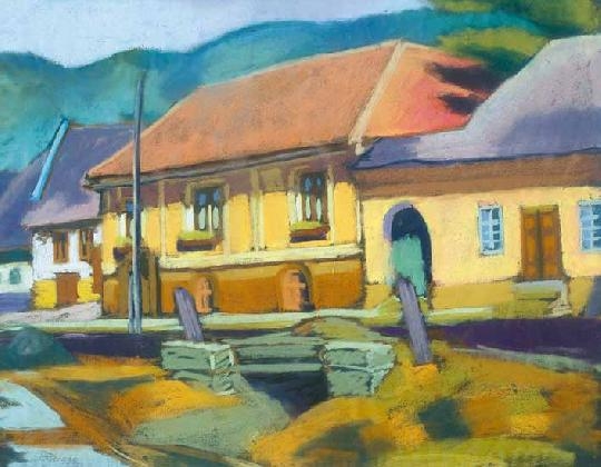 Pittner Olivér (1911-1971) Row of houses in Felsőbánya, 1939