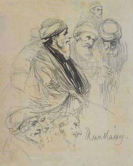 Munkácsy Mihály (1844-1900) Studies of heads