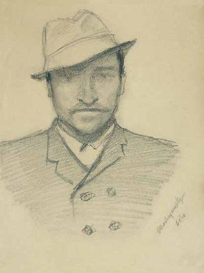 Mednyánszky László (1852-1919) Man with a hat