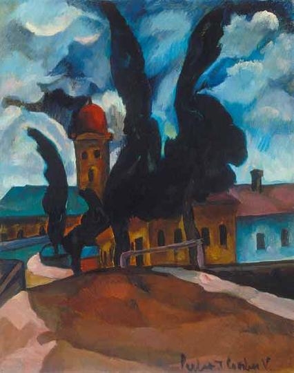 Perlrott-Csaba Vilmos (1880-1955) The Protestant church in Nagybánya